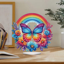 Load image into Gallery viewer, Acrylic Special Shaped Butterfly Rainbow Diamond Painting Desktop Decorations