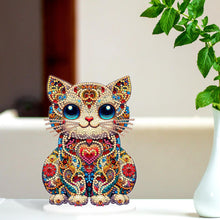 Load image into Gallery viewer, Acrylic 2D Flat Print DIY Cat Diamond Painting Art Tabletop Decorations