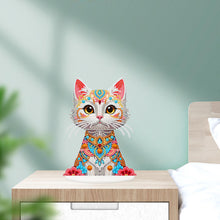 Load image into Gallery viewer, Acrylic 2D Flat Print DIY Cat Diamond Painting Art Tabletop Decorations