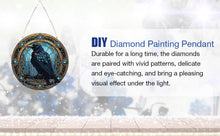Load image into Gallery viewer, 2D Flat DIY Stained Glass Crow Suncatcher Diamond Painting Art Pendant