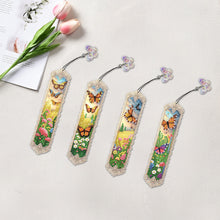 Load image into Gallery viewer, 4Pcs DIY Butterfly Bush Diamond Painting Bookmark Diamond Painting Art Bookmarks