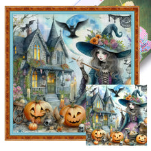 Load image into Gallery viewer, Huancan - Halloween Witch - 50*50CM 11CT 3 Stamped Cross Stitch