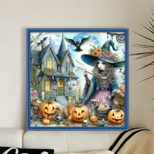 Load image into Gallery viewer, Huancan - Halloween Witch - 50*50CM 11CT 3 Stamped Cross Stitch