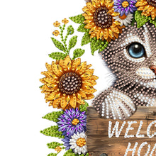 Load image into Gallery viewer, Cat Theme Wood DIY Diamond Painting Hooks Home Decor Craft Kit for Wall Decor