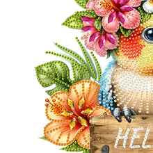 Load image into Gallery viewer, Parrot Theme Wood DIY Diamond Painting Hooks Home Decor Craft Kit for Wall Decor