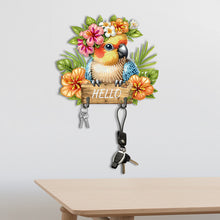 Load image into Gallery viewer, Parrot Theme Wood DIY Diamond Painting Hooks Home Decor Craft Kit for Wall Decor