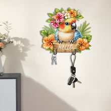 Load image into Gallery viewer, Parrot Theme Wood DIY Diamond Painting Hooks Home Decor Craft Kit for Wall Decor