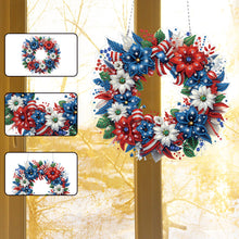 Load image into Gallery viewer, Acrylic Special Shape Independence Day 5DDIY Diamond Painting Wreath Kit