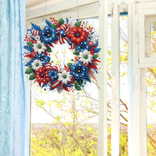 Load image into Gallery viewer, Acrylic Special Shape Independence Day 5DDIY Diamond Painting Wreath Kit