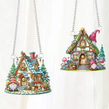 Load image into Gallery viewer, 2Pcs 2D/Flat DIY Mushroom Goblin Diamond Art Pendant DIY Home Hanging Decor