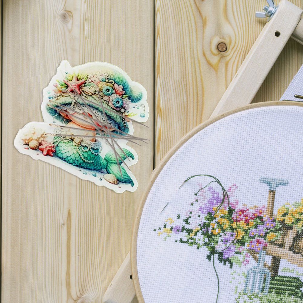 Acrylic Cross Stitch Needle Minder Dwarf Mermaid Aesthetic Fridge Magnets
