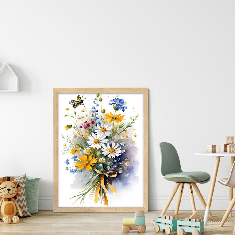 Daisy - Full 11CT Stamped Cross Stitch 30x40CM - Yishu