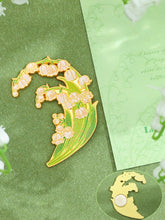 Load image into Gallery viewer, Lily Of The Valley Magnetic Needle Keeper Refrigerator Magnet for Cross Stitch