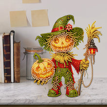 Load image into Gallery viewer, 2D Flat Pumpkin Scarecrow DIY Diamond Painting Kit Acrylic Shaking Head Ornament