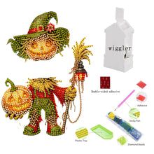 Load image into Gallery viewer, 2D Flat Pumpkin Scarecrow DIY Diamond Painting Kit Acrylic Shaking Head Ornament