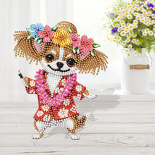 Load image into Gallery viewer, 2D Flat Vacation Dog DIY Diamond Painting Kit Acrylic Shaking Head Ornament