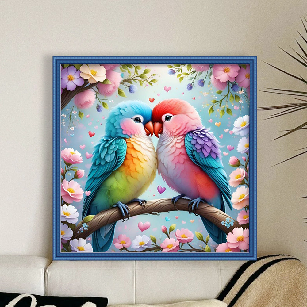 Parrot On Branch - Full 11CT Counted Cross Stitch 40x40CM - Huacan