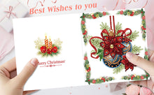 Load image into Gallery viewer, Christmas 6PCS DIY Red Flower Diamond Art Greeting Cards Congratulations Cards & Gifts