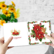Load image into Gallery viewer, Christmas 6PCS DIY Red Flower Diamond Art Greeting Cards Congratulations Cards & Gifts