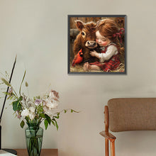 Load image into Gallery viewer, Yak Cardinal Girl 30*30CM(Canvas) Full Round Drill Diamond Painting