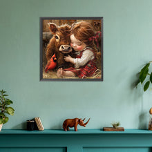 Load image into Gallery viewer, Yak Cardinal Girl 30*30CM(Canvas) Full Round Drill Diamond Painting