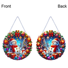 Load image into Gallery viewer, Christmas Xmas Snowman 2D Flat DIY Diamond Painting Art Pendant Wall Door Decoration