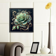 Load image into Gallery viewer, Green Rose 40*40CM(Canvas) Full Round Drill Diamond Painting