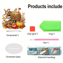 Load image into Gallery viewer, 2D Flat Print Autumn Mailbox DIY Table Top Diamond Painting Ornament Kits
