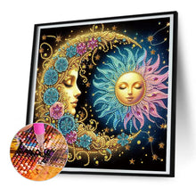 Load image into Gallery viewer, Flowers, Stars, And Moon 30*30CM(Canvas) Partial Special Shaped Drill Diamond Painting