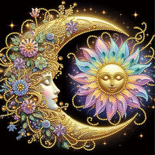 Load image into Gallery viewer, Flowers, Stars, And Moon 30*30CM(Canvas) Partial Special Shaped Drill Diamond Painting