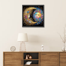 Load image into Gallery viewer, Flowers, Stars, And Moon 30*30CM(Canvas) Partial Special Shaped Drill Diamond Painting