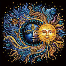 Load image into Gallery viewer, Flowers, Stars, And Moon 30*30CM(Canvas) Partial Special Shaped Drill Diamond Painting