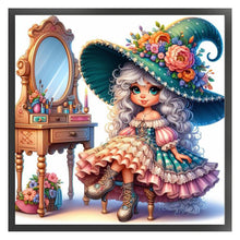 Load image into Gallery viewer, Yishu - Witch At The Dressing Table - 40*40CM 11CT 3 Stamped Cross Stitch