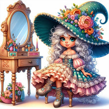 Load image into Gallery viewer, Yishu - Witch At The Dressing Table - 40*40CM 11CT 3 Stamped Cross Stitch