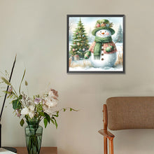 Load image into Gallery viewer, Christmas Snowman 30*30CM(Canvas) Full Round Drill Diamond Painting