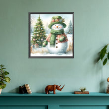 Load image into Gallery viewer, Christmas Snowman 30*30CM(Canvas) Full Round Drill Diamond Painting