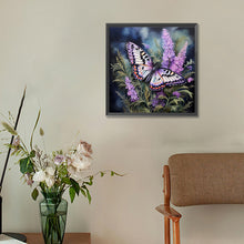 Load image into Gallery viewer, Lavender Butterflies 30*30CM(Canvas) Full Round Drill Diamond Painting