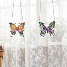 Load image into Gallery viewer, 2pcs Butterfly 2D Flat DIY Diamond Art Pendant Wall Decor for Home & Windows