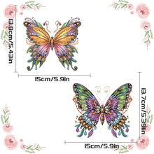 Load image into Gallery viewer, 2pcs Butterfly 2D Flat DIY Diamond Art Pendant Wall Decor for Home & Windows