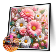 Load image into Gallery viewer, Pink Daisy Bouquet 30*30CM(Canvas) Full Round Drill Diamond Painting