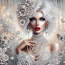 Load image into Gallery viewer, Exquisite Woman 30*30CM(Canvas) Partial Special Shaped Drill Diamond Painting
