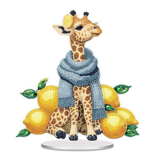 Load image into Gallery viewer, Acrylic Lemon Giraffe Diamond Painting Desktop Ornaments Bedroom Table Decor