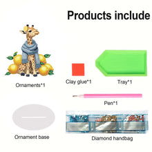 Load image into Gallery viewer, Acrylic Lemon Giraffe Diamond Painting Desktop Ornaments Bedroom Table Decor