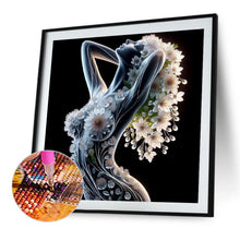 Load image into Gallery viewer, Woman Entwined With Glass Flowers 40*40CM(Canvas) Full Round Drill Diamond Painting