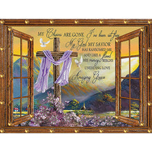 Load image into Gallery viewer, Cross Faith (English) 30*40CM(Canvas) Partial Special Shaped Drill Diamond Painting