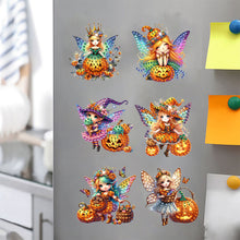 Load image into Gallery viewer, 6Pcs Acrylic Special Shape Butterfly Fairy Diamond Painting Fridge Magnet