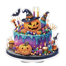 Load image into Gallery viewer, Acrylic Special Shaped Halloween Cake Desktop Diamond Art Kits for Home Decor