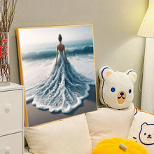 Load image into Gallery viewer, Sea Wave Pattern Dress (Back View) 40*40CM(Canvas) Full Round Drill Diamond Painting