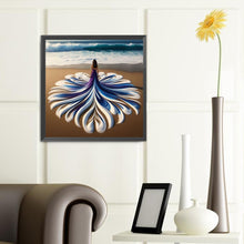 Load image into Gallery viewer, Seaside Floral Dress (Back View) 40*40CM(Canvas) Full Round Drill Diamond Painting