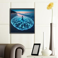 Load image into Gallery viewer, Fluorescent Floral Dress (Seaside) 40*40CM(Canvas) Full Round Drill Diamond Painting